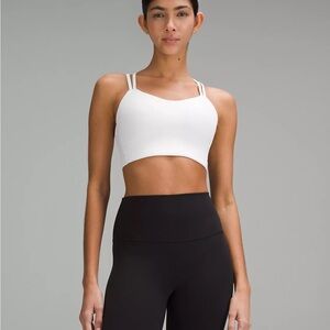 Like A Cloud Ribbed Longline Bra by Lululemon in White
